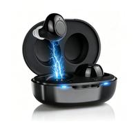 JINGHAO Amplificateur Auditif Rechargeable | Amplificateur De Son Dispositif Portable avec Boîtier de Charge USB (noir)