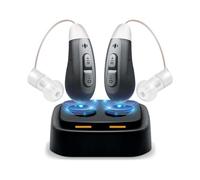 JINGHAO Amplificateur De Son Rechargeable - Paire d'amplificateurs sonores personnels pour contours d'oreille (grey1)