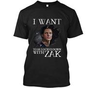 Jinghui I Want Be Locked Down with Zak Bagans Adventures Shirt T Shirt for Men Unisex Size M