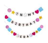 JINGIHE Guirlande de fanions d'anniversaire décorative Happy Birthday, guirlande de décoration disco colorée à paillettes, décoration d'anniversaire vintage, décoration de fête pour enfants, pour tous