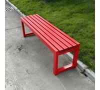 JINGJIAOPLSD Banc de Jardin, Banc en Acier Inoxydable sans Dossier pour 2 à 3 Personnes pour Les Parcs, Les Jardins, Les Terrasses et Les Espaces de Détente(Red,180x40x45cm/71x16x18in)