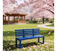 JINGJIAOPLSD Banc de Jardin en Bois avec Trous de Fixation Banc pour Les Repas en Extérieur sur Une Terrasse ou Un Patio Assise à Lattes pour Le Parc, Les Pique-niques(Blue,120x40x45cm/47x16x18in)