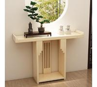 JINGJIAOPLSD Console Meuble Style Ferme, Petite, en Bois Massif, Console Étroite avec Garde-Corps Élargi pour Les Petits Espaces, Les Couloirs et Les Entrées(White,80x30x80cm/32x12x32in)