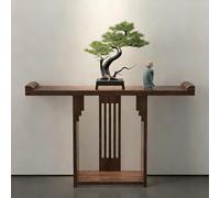 JINGJIAOPLSD Console Meuble Style Ferme, Petite, en Bois Massif, Console Étroite avec Garde-Corps Élargi pour Les Petits Espaces, Les Couloirs et Les Entrées(Brown,80x30x80cm/32x12x32in)