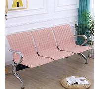 JINGJIAOPLSD Lot de 3 Coussins de Chaise pour Salle D'attente, Banc de Bureau, avec Particules Antidérapantes sur Le Dossier, Ergonomiques, pour Une Utilisation Quotidienne(Pink,55x95cm/21.7x37.4in)
