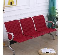 JINGJIAOPLSD Lot de 3 Coussins de Chaise pour Salle D'attente, Banc de Bureau, avec Particules Antidérapantes sur Le Dossier, Ergonomiques, pour Une Utilisation Quotidienne(Red,55x95cm/21.7x37.4in)