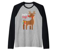 Jingle Balls Renne Coquine Petit ami Noël Manche Raglan