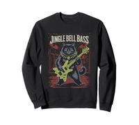 Jingle Bell Bass Cat Rock Vacances Musique Rock Noël Sweatshirt
