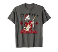 Jingle Bell Rockin Squelette Main Rock on Music Lovers T-Shirt