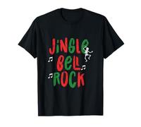 Jingle Bell Rockin Squelette Main Rock on Music Lovers T-Shirt