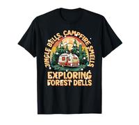Jingle Bells Campfire Smells Christmas Camper Camping T-Shirt