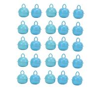 Jingle Bells Small Decorative Tiny Bells Premium Quality Iron Material Sky Blue Lake Blue 22mm 20 Pcs for Christmas Decorations Party Favors