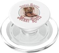 Jingle Boots Merry Roots Western Country Vache de Noël PopSockets PopGrip pour MagSafe
