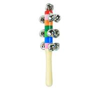 Jingle Hand Bells - 7.68x0.79 inches Wooden Handle Musical Toy | Rainbow Handheld Bells for Kids for Boys Girls Ages 2 + Play Holiday Party