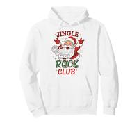 Jingle Rock Club Santa Christmas Fun Rocker Rock on Sweat à Capuche