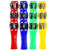 Jingle Stick, Lot de 4 bâtons de tambour de poche, 5 x 26 cm Jingles Sticks Shaker Rattle, Sturdy Construction Jingle Stick With Steel Jingles, Funny Educational Kids Toys For Children Boys Girls