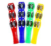 Jingle Sticks Instruments - Lot de 4 shakers en acier à percussion latino-américaine, instruments rythmiques portables | Créateur de bruit amusant pour , filles, musique, classe