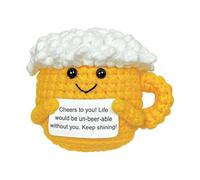 JINGLING Animaux Au Crochet À Thème Positif | Jouet De Motivation Bière en Crochet | Mignonne avec des Affirmations Positives - pour École Saint-Valentin Anniversaire Femmes Hommes Amis Collègues