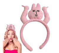 JINGLING Bandeaux en peluche amusants, bandeau avec pinces à cheveux,Le bandeau de lapin attrape les cheveux du lapin en peluche - Bandeau de cheveux de lapin, accessoires de Costume de dessin animé,