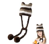 JINGLING Bonnet péruvien tricoté avec motif rayé - Bonnet tendance avec rabats d'oreille - Bonnet d'hiver chaud - Pour enfants, filles, adultes, voyages, camping, excursion, réunion, rendez-vous