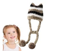 JINGLING Bonnet péruvien tricoté avec motif rayé - Bonnet tendance avec rabats d'oreille - Bonnet d'hiver chaud - Pour enfants, filles, adultes, voyages, camping, excursion, réunion, rendez-vous