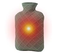 JINGLING Bouillotte Eau Chaude 1.2L - Pochette Chaude Détachable - Couverture Anti-Fuite 4-6h Conservation Chaleur École Voyage Hiver Dos Mains Nuque Épaules