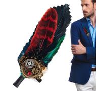 JINGLING Broche en plume, épingles à plumes, bijoux pour vêtements, broches - Broches multifonctionnelles pour homme et femme - Épingles à cheveux décoratives, épingles gothiques, Siehe Beschreibung