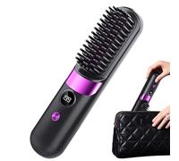 JINGLING Brosse À Lisser Pour Cheveux | 4 Réglages de Température Outils de Coiffure Rapide,Lisseur Cheveux Sans Fil Rechargeable,Per Uomini e Donne, Dormire, Attività Quotidiane, Casa, Prima di