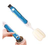 JINGLING Brosse de nettoyage pour gobelets - Brosse rainurée pour bouteilles - Brosse multi-angle 5 en 1 résistante à l'abrasion avec poignée antidérapante pour gobelets et gourdes