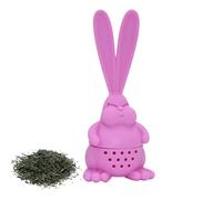 JINGLING Bunny Infuseur à thé Angry Bunny avec 2 grandes oreilles, en silicone de qualité alimentaire, diffuseur de thé pour tasses ou tasses, cadeau de Pâques pour