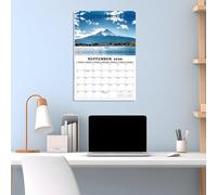 JINGLING Calendrier 2026 avec paysages du monde - Planificateur mural sur 12 mois - Planificateur quotidien avec vues fascinantes de paysages - Pour l'école, le bureau, l'appartement, la maison