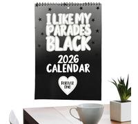 JINGLING Calendrier Mural 2026 - Planificateur d'Emploi du Temps Gothique Noir - Calendrier À Affichage Vertical | Pour École Salle De Classe Appartement Studio Rendez-Vous Personnel Projet Échéance