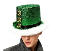 JINGLING Chapeau de Noël | Chapeau de Père Noël amusant avec duvet blanc et clochette - Bonnet d'hiver | Pour hommes famille fête de Noël Nouvel An Cosplay Performance