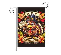 JINGLING Drapeaux d'automne pour l'extérieur | Joyeux Thanksgiving Dinde Signes de jardin | Bannière de maison Décorations saisonnières, pour jardin, pelouse, allée, arrière-cour, terrasse, mur, porte