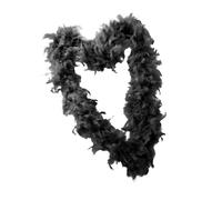 JINGLING Écharpe Boa - Fourrure synthétique noire de 1,83 m de long - Pour accessoires de costume - Pyjama léger pour les fêtes comme écharpe - Pour performance carnaval, séance photo, mariage