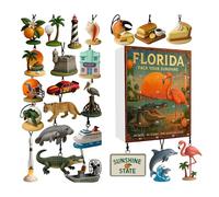 JINGLING Figurine De Compte À Rebours De Noël - Artisanats En Acrylique 2D Etat,24 Jours De L'Avent Des Fêtes 2025,Pour Chambre Jardin Arbre Maison Fête Exposition Bibliothèque Festival Hiver