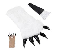 JINGLING Grattoir à neige pour voiture avec, grattoir à glace avec moufles, grattoir à glace pour fenêtre | Gants en forme de griffes d'ours avec grattoir à glace, moufle chaude pour pare-brise