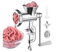JINGLING Hachoir À Viande | Moulin À Alimentation Robuste | Broyeur De Viande Avec 3 Tubes À Saucisses - Pour Cuisine Maison Restaurant Appartement Étudiant Poivre Champignon Poulet