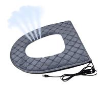 JINGLING Housse de siège de toilette USB - Coussin chauffant réglable sur 5 niveaux - Avec minuterie - Design de prise pour une utilisation en hiver et le matin - Pour salle de bain, appartements