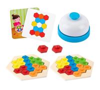 JINGLING Jeu De Société Puzzle en Bois | Jouet Interactif Portable - Puzzle De Bataille Interactif Entre Parent Et Enfant | pour, Garçons Et Filles D'Âge Préscolaire, Usage en Voyage, Maison, École