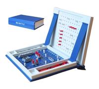 JINGLING Jeux de Société Stratégiques - Jouet De Voyage De Bataille Navale Imprimé en 3D,Jeux de Table avec Design de Livre et Stockage Magnétique pour Navires de Guerre,pour Adultes Famille Voyage