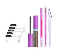 JINGLING Kit de maquillage pour sourcils, ensemble de sourcils avec carte à sourcils | Kit de maquillage pour les yeux imperméable et résistant à la casse, 10 pièces - Kit de maquillage avec tondeuse