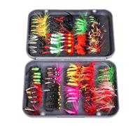 JINGLING Leurres de pêche à la mouche pour perche - Équipement de pêche portable - Leurres artificiels pour la pêche à la perche - Pour pêcheurs sur lacs, rivières, ruisseaux, étangs, hommes et pères