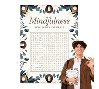 JINGLING Livres de recherche de mots pour adultes, recherche de mots, jeu de recherche relaxant pour personnes âgées - Big Print Word trouve des jeux pour adultes, personnes âgées et adolescents, y