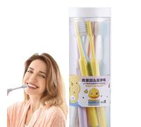 JINGLING Lot de 10 brosses à dents de voyage douces pour les dents sensibles - Ensemble familial compact - Accessoire de salle de bain - Soin buccal multicolore pour homme