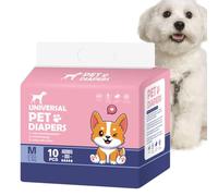 JINGLING Lot de 10 couches super absorbantes pour chiens mâles et femelles - Ajustement confortable et sûr - Couches anti-fuite pour chiens - Urination excitée et entraînement