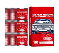 JINGLING Lot de 30 pastilles de dissolvant de film d'huile pour pare-brise - Pour l'entretien durable des véhicules à moteur