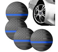 JINGLING Lot de 4 autocollants pour cache-moyeux de roue de voiture - Motif drapeau américain - Autocollants pour roues de véhicules, pour sentiments patriotiques pour camions, monospaces