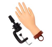 JINGLING Main Fausse pour Pratique d'Ongles Artificiels, Modèle Flexible D Exercice Pour Ongles Avec Support, Outil De Manucure Mannequin Réaliste Pour Artistes De Salon De Beauté Enseignant Les