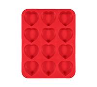 JINGLING Moules En Silicone,Moule anti-adhésif à 12 cavités - Moule En Silicone En Forme De Cœur,Pour Gâteau Dessert Fondant Gélifié Bougie Glace Gelée Fête Vacances